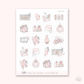 Doodle Icons (CHRISTMAS PINK) | hand-drawn planner stickers