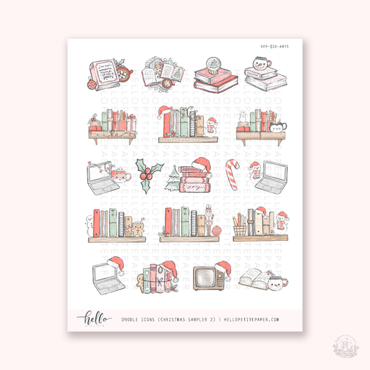 Doodle Icons (CHRISTMAS SAMPLER 2) | hand-drawn planner stickers