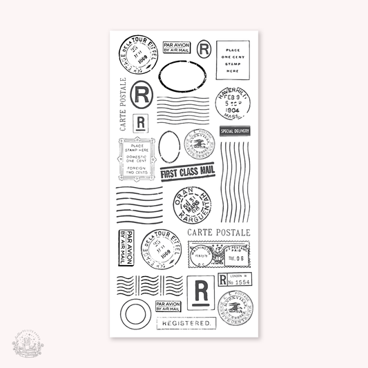 Journaling Essentials - postage stamps stickers (J26-A009)