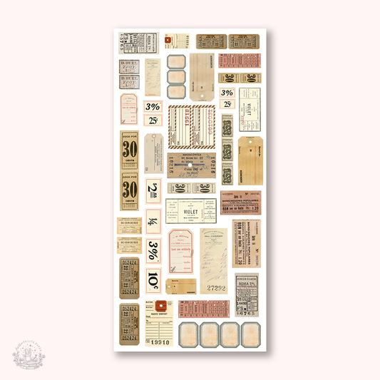 Essentials - Vintage ticket stickers (EJ101)