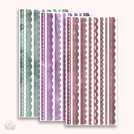 Essentials - Thin lace strip stickers (EJ107-109)