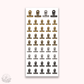 Journaling Essentials -  vintage bulldog paper clip stickers  (J26-A117)