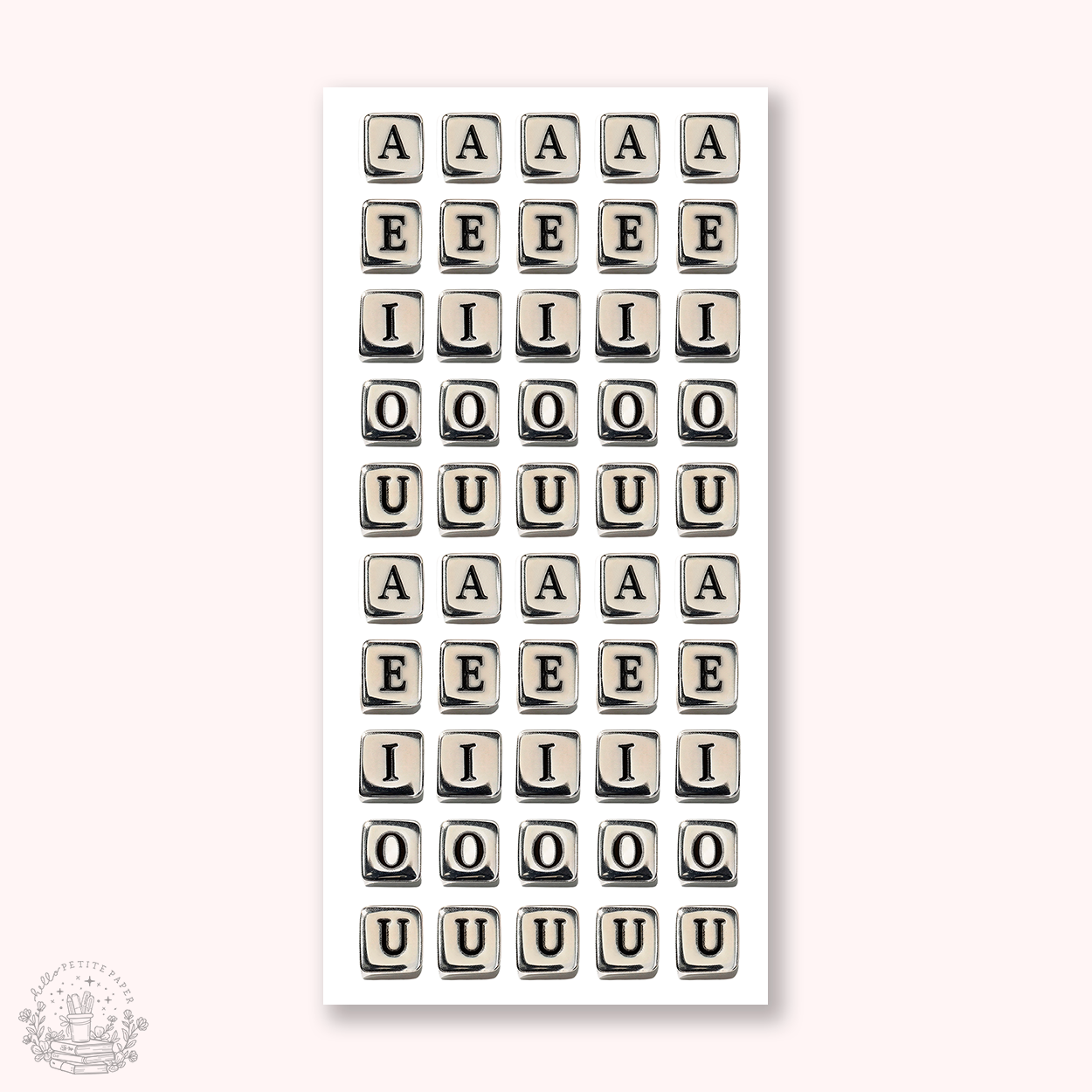Journaling Essentials -  Keyboard vowels stickers (J26-A134)