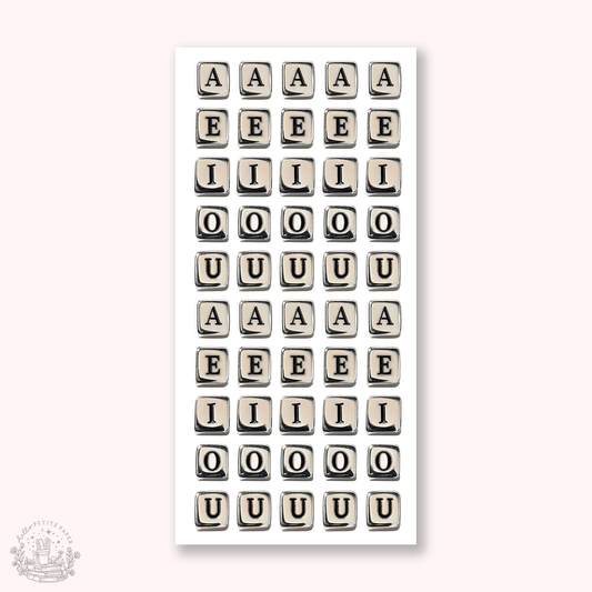 Journaling Essentials -  Keyboard vowels stickers (J26-A134)