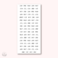 Essentials - Small typewriter condensed monthly stickers (EJ79)