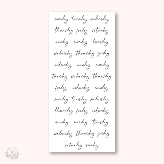 Essentials - Script week stickers (EJ82)