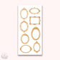 Journaling Essentials - Gold Frames stickers (A143)