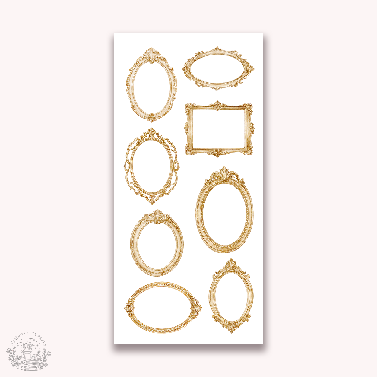 Journaling Essentials - Gold Frames stickers (A143)