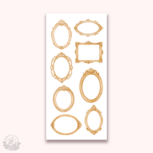 Journaling Essentials - Gold Frames stickers (A143)