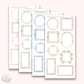 Journaling Essentials - Lace frame stickers (various colors)
