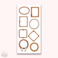 Journaling Essentials - Rope frames stickers (A144)
