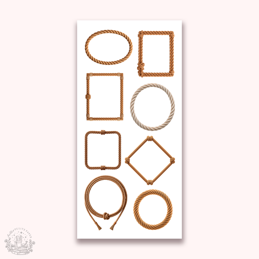 Journaling Essentials - Rope frames stickers (A144)