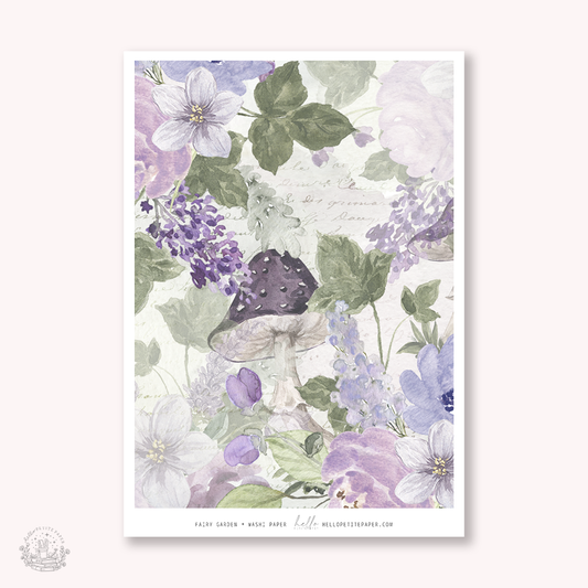 Fairy Garden   | tearable washi sticker  sheet