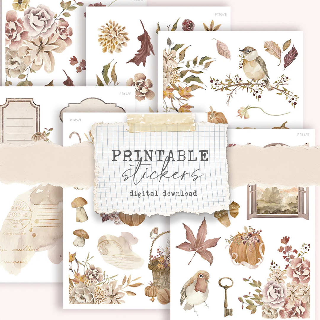 Printable sticker kit (Petite Tuesday 05) - digital download