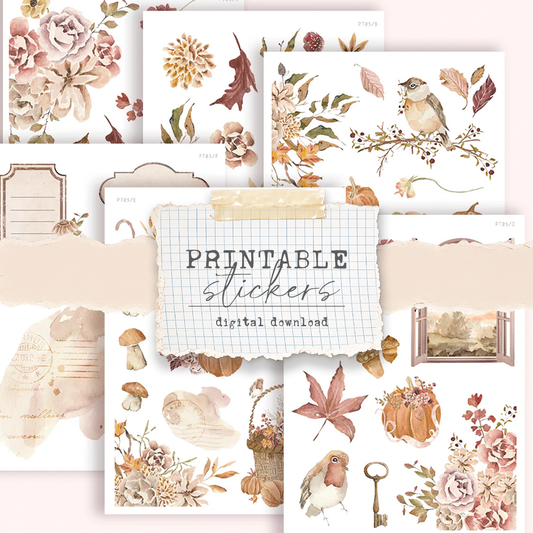 Printable sticker kit (Petite Tuesday 05) - digital download