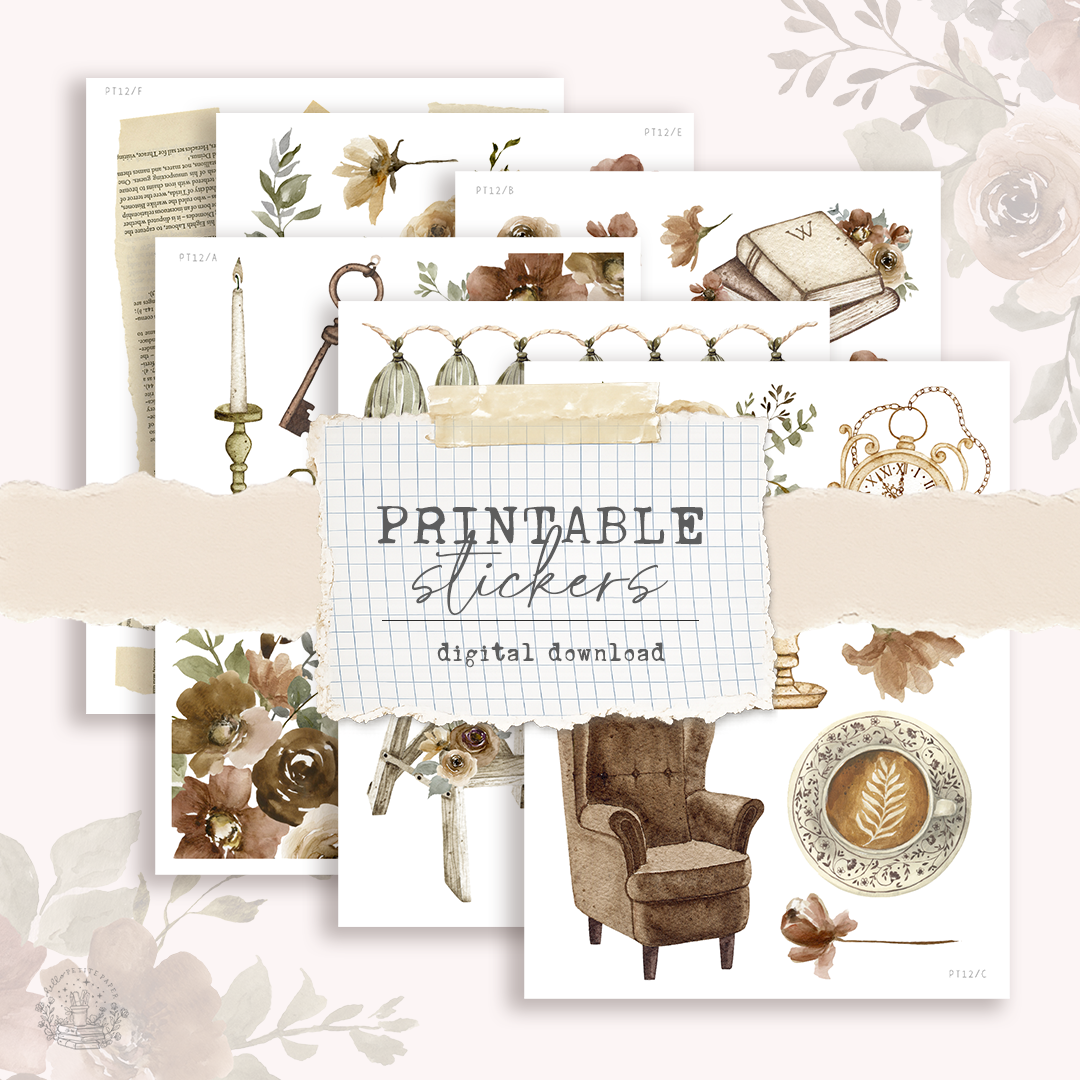Printable sticker kit (Petite Tuesday 12) - digital download