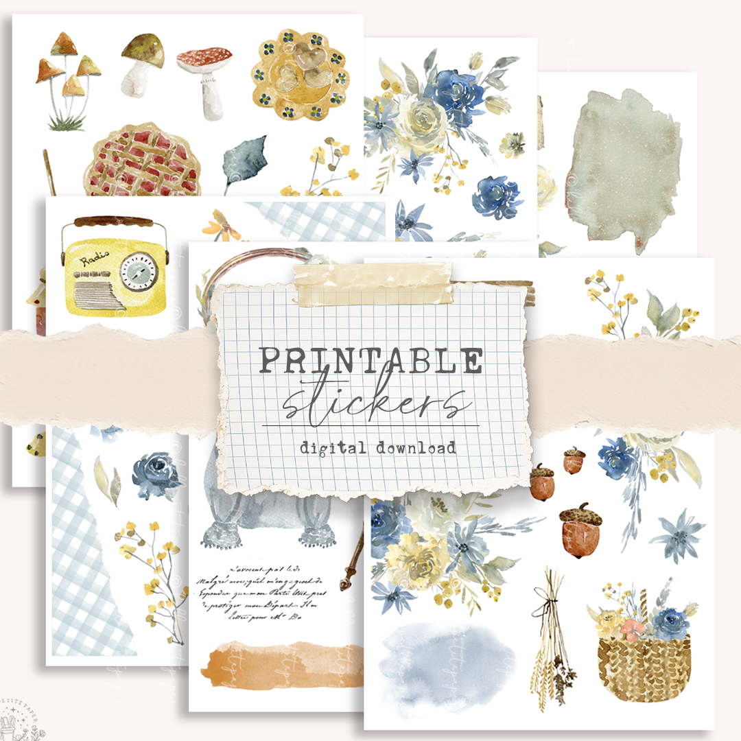Printable sticker kit (Petite Tuesday 29) - digital download