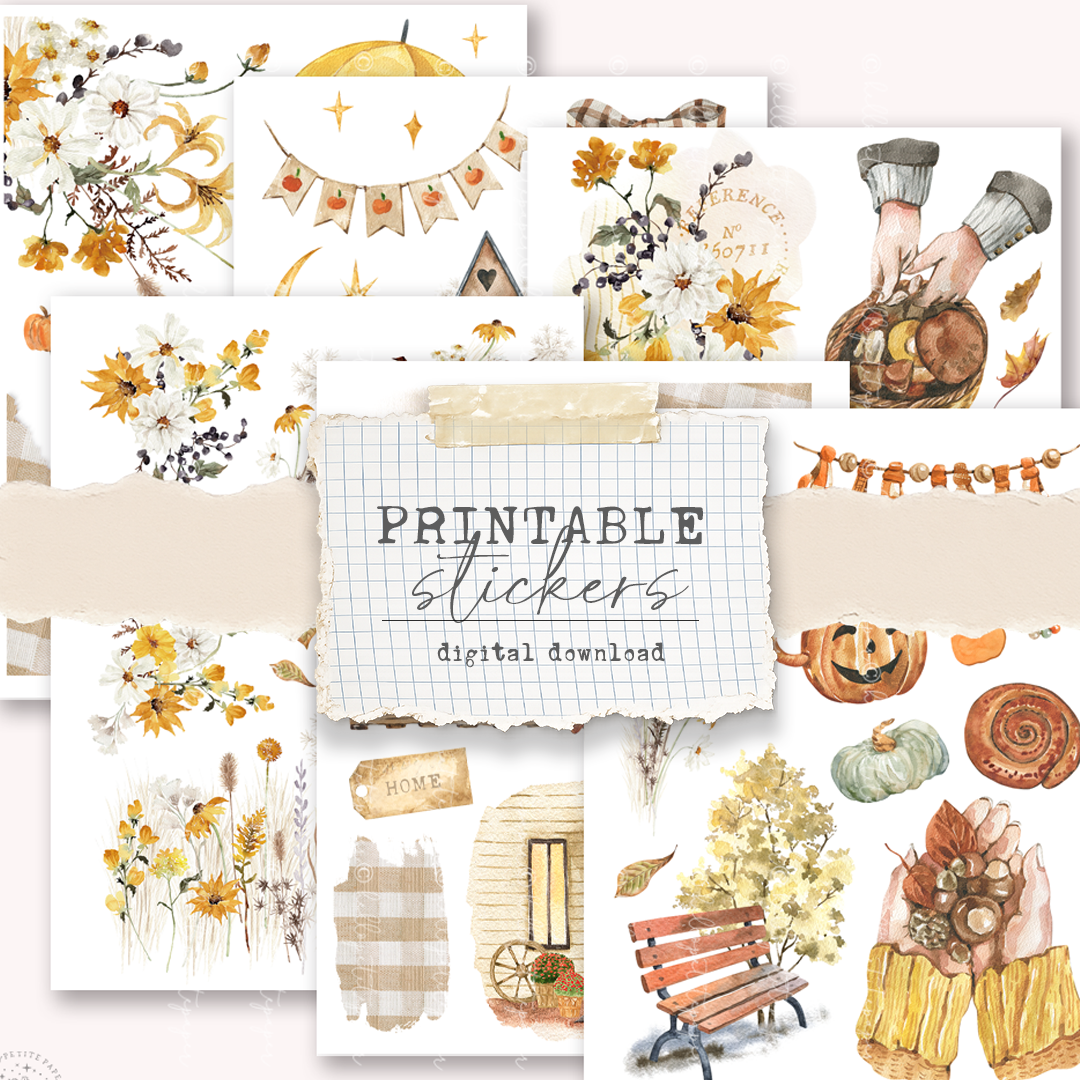 Printable sticker kit (Petite Tuesday 30) - digital download