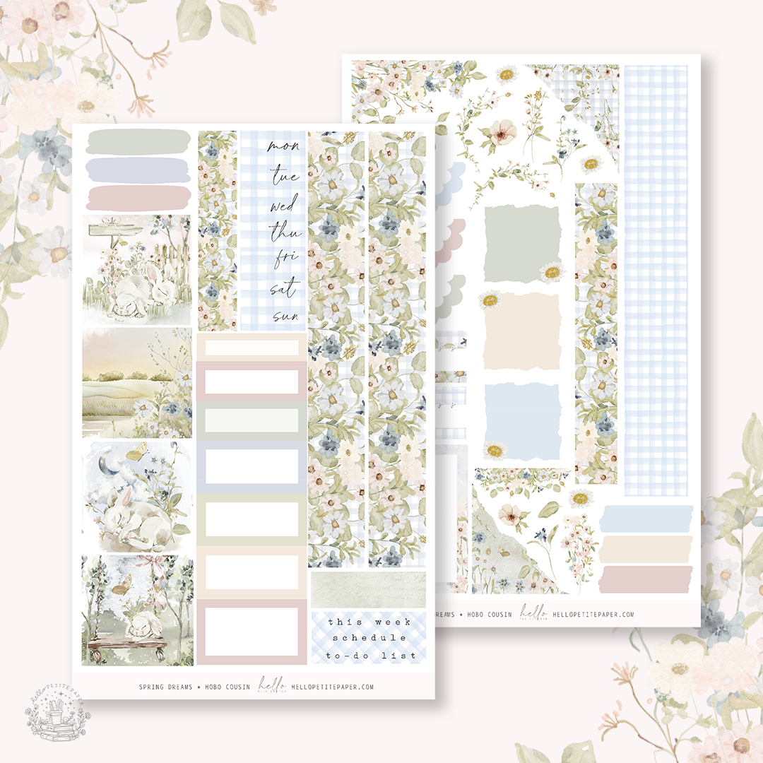 Spring Dreams  -  Hobonichi Cousin Sticker Kit