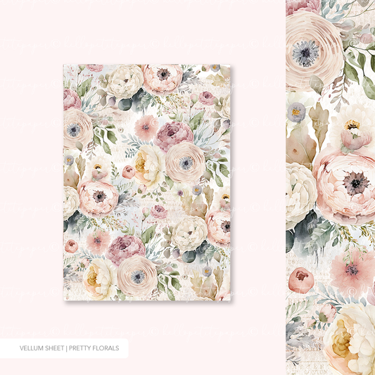 Vellum Paper - Pretty Floral (A4)
