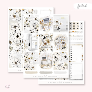 At home  - FOILED KIT - premium matte paper sticker kit