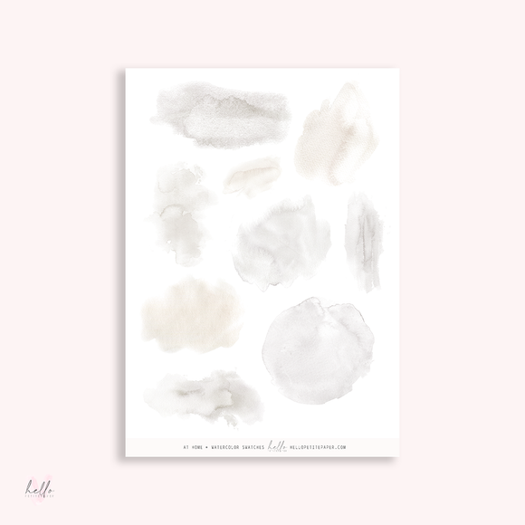 At home - Watercolor Neutral Swatches