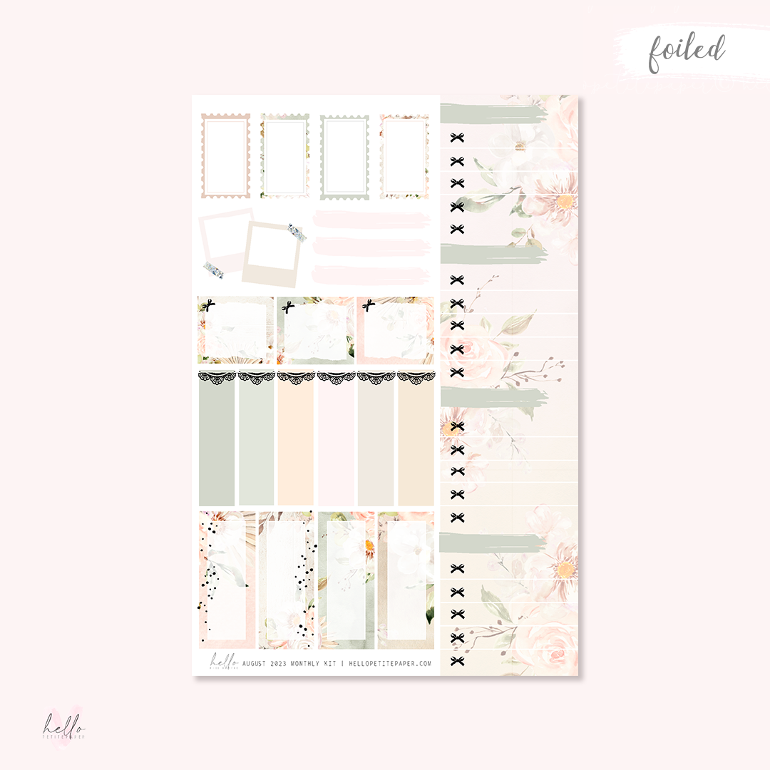 August Monthly Sticker Kit