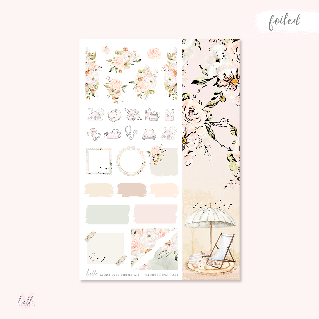 August Monthly Sticker Kit