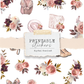 Printable stickers - Autumnal blooms deco stickers (2 designs)