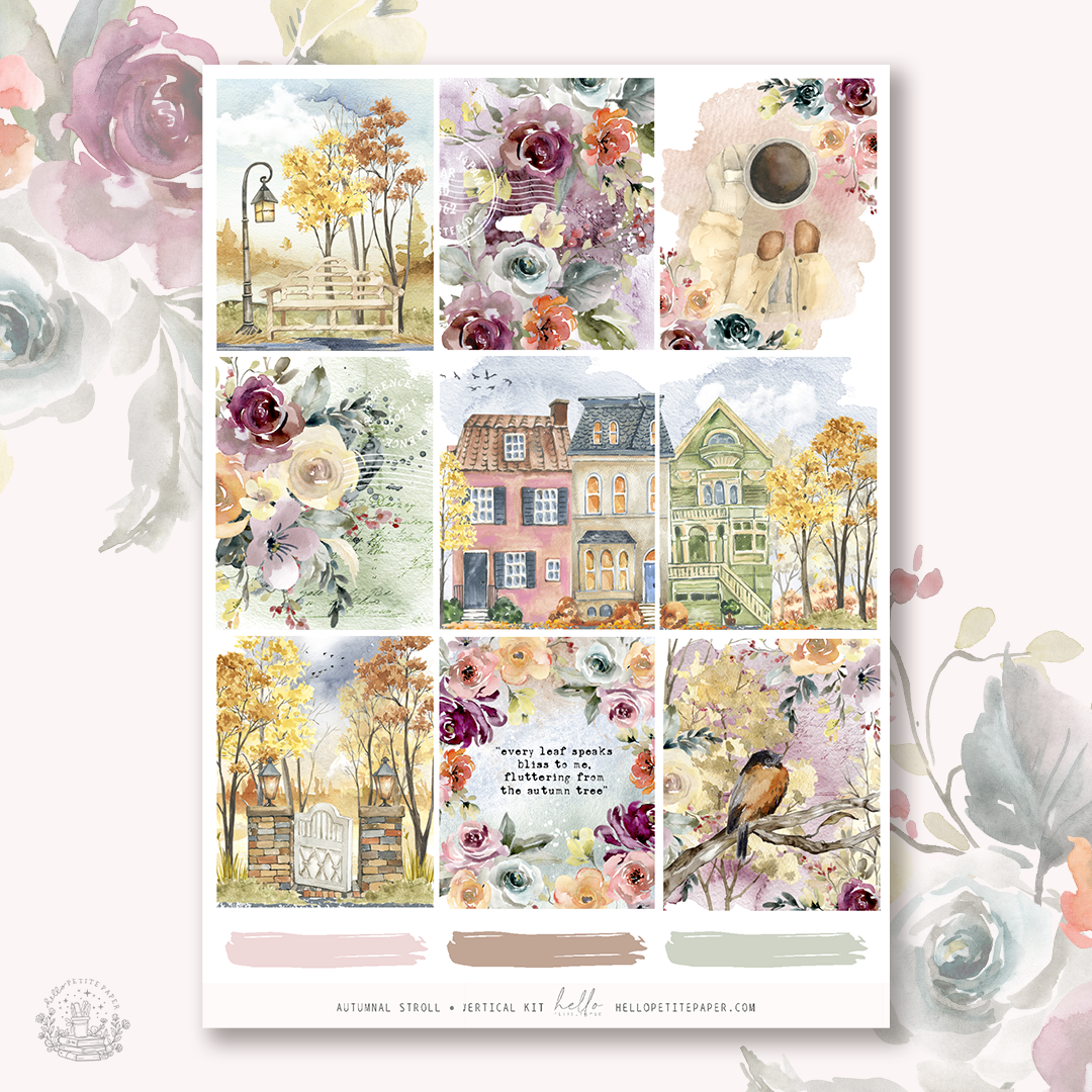 Autumnal Stroll  - planner sticker kit (4 sheets or a la carte)