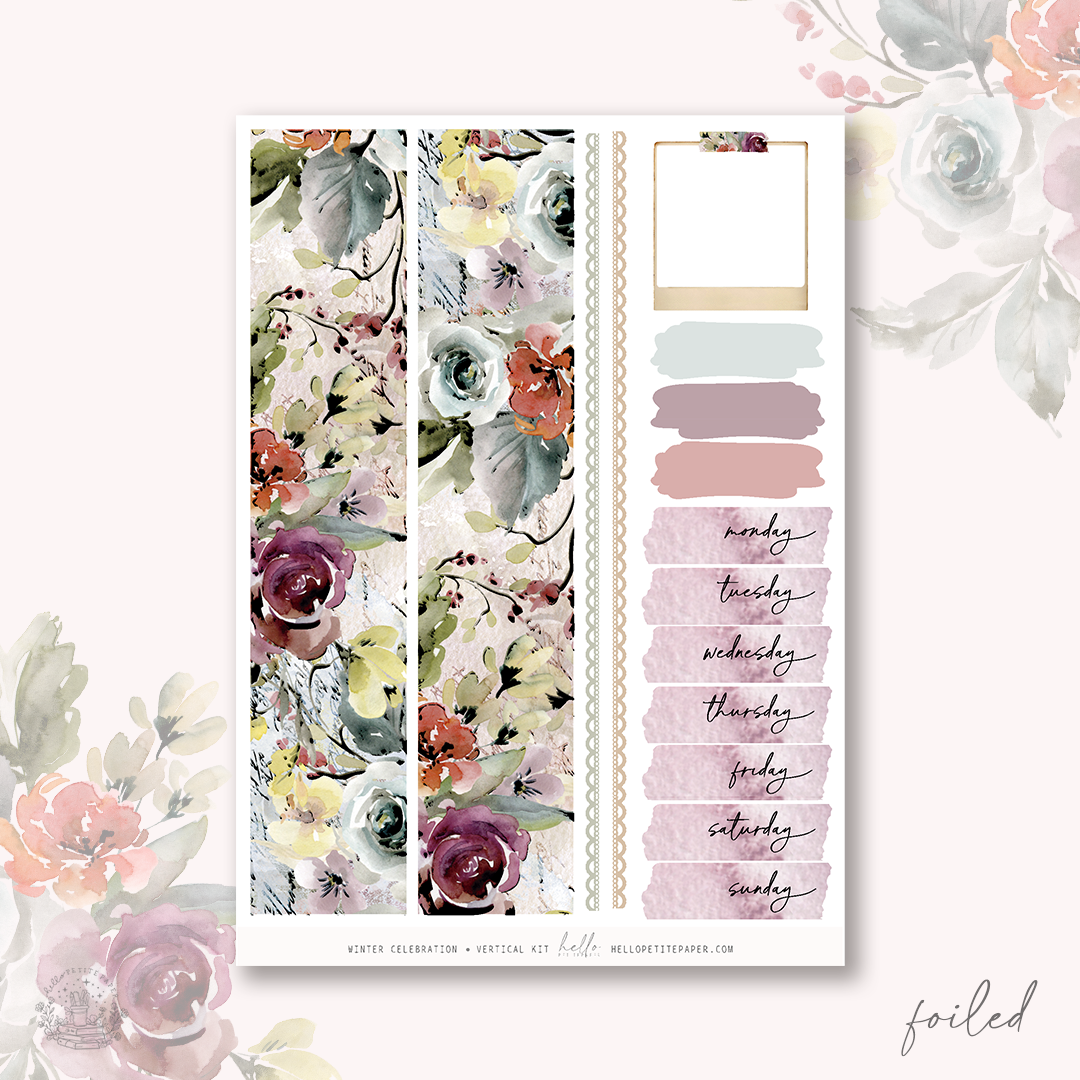 Autumnal Stroll - gold FOILED KIT - premium matte paper sticker kit