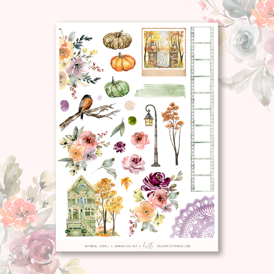 Autumnal Stroll  - Journaling Sticker Kit
