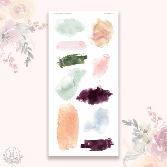 Autumnal Stroll - Watercolor Swatches stickers