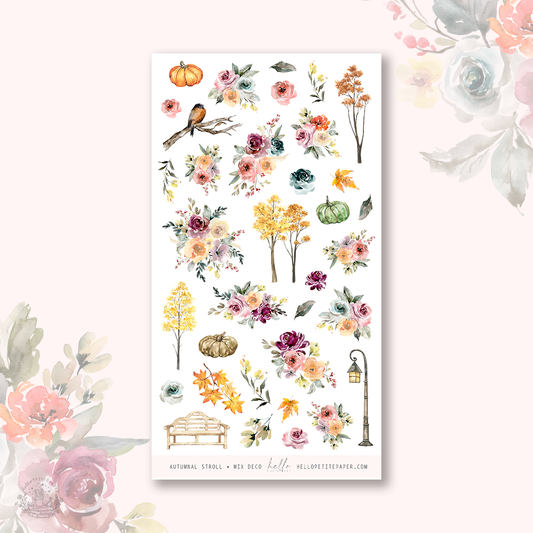 Autumnal Stroll  - MIX deco, planner stickers