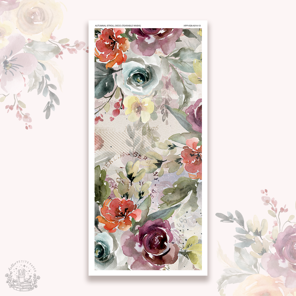 Autumnal Stroll-  tearable washi sticker sheet
