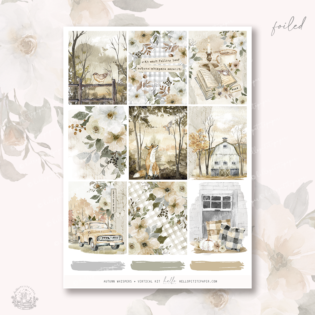 Autumn Whispers   - planner sticker kit (4 sheets or a la carte)