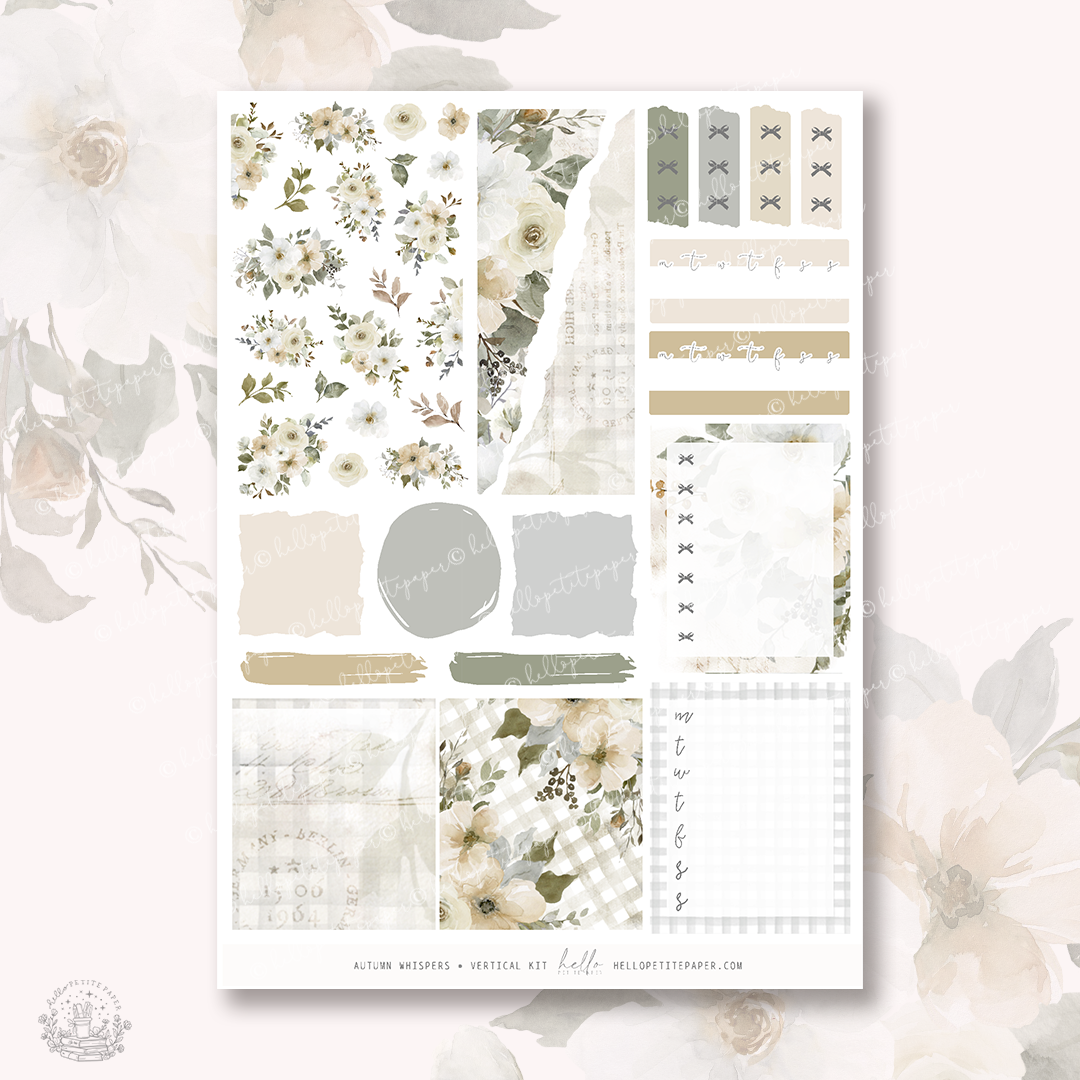 Autumn Whispers   - planner sticker kit (4 sheets or a la carte)