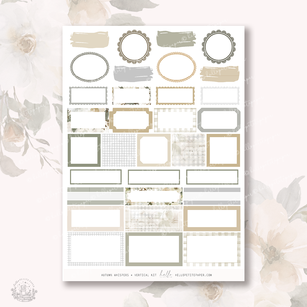 Autumn Whispers   - planner sticker kit (4 sheets or a la carte)