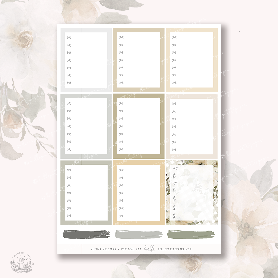 Autumn Whispers   - planner sticker kit (4 sheets or a la carte)