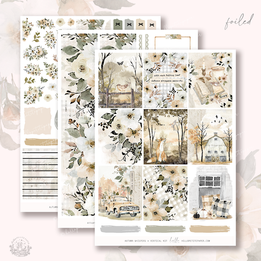 Autumn whispers  - FOILED sticker kit