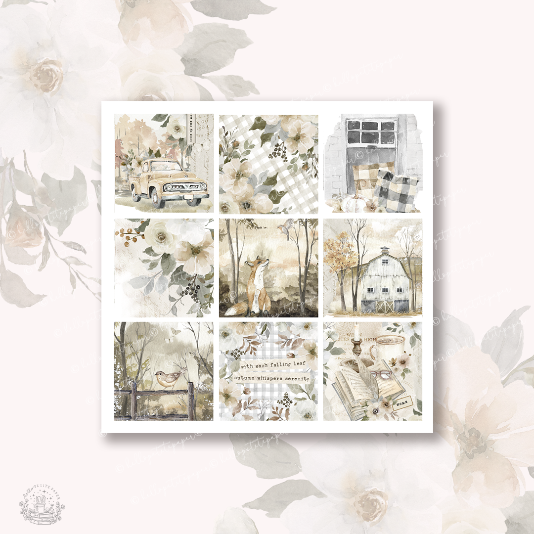 Autumn Whispers - Hobonichi weeks sticker boxes