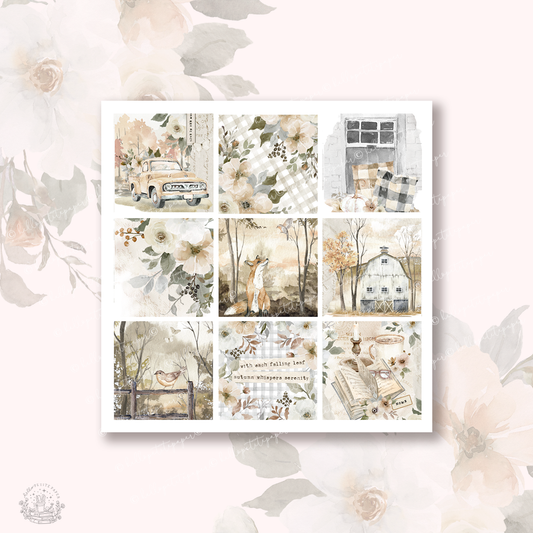 Autumn Whispers - Hobonichi weeks sticker boxes