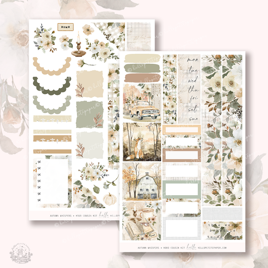 Autumn whispers  -  Hobonichi Cousin Sticker Kit