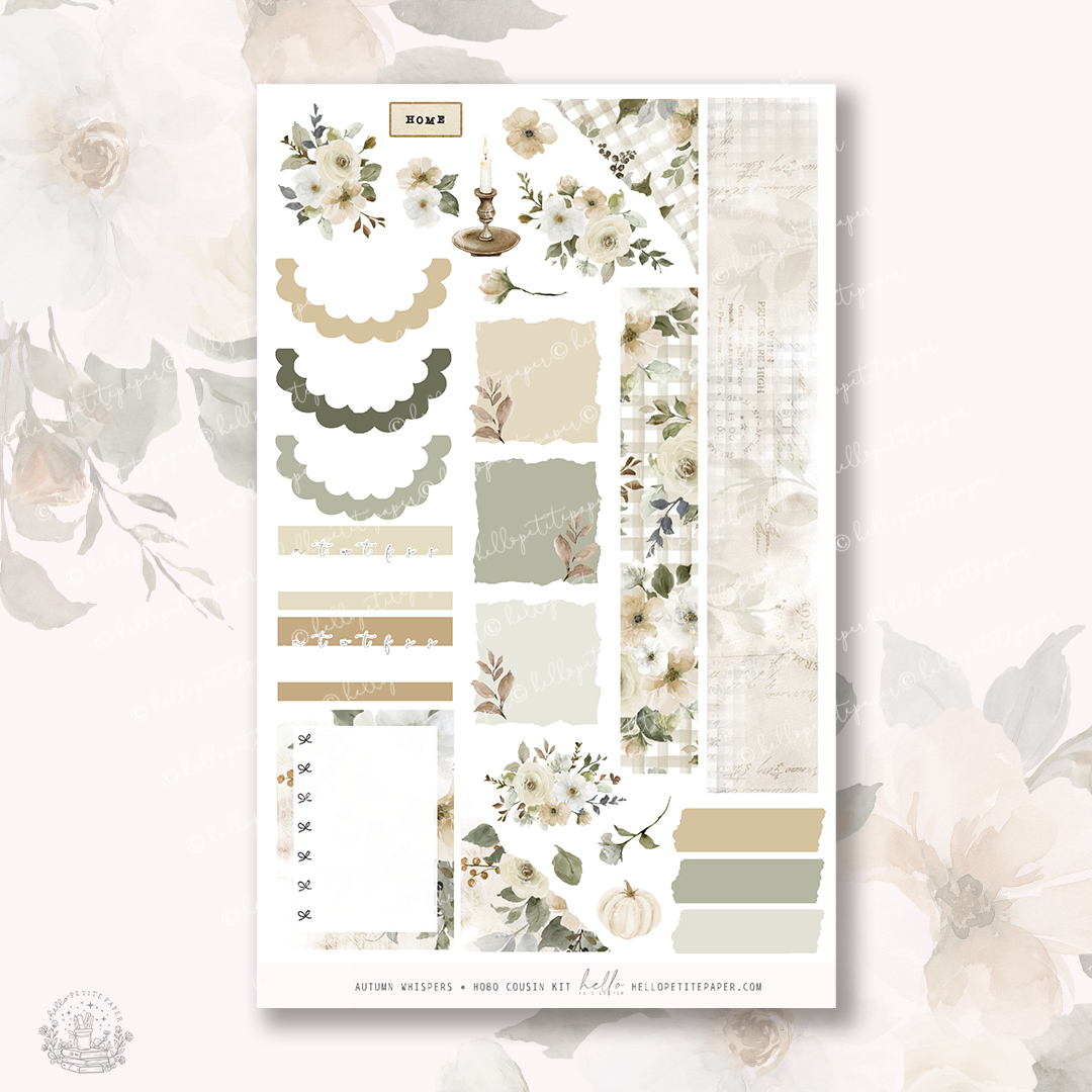 Autumn whispers  -  Hobonichi Cousin Sticker Kit