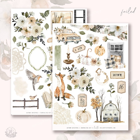 Autumn Whispers  - FOILED Journaling Sticker Kit