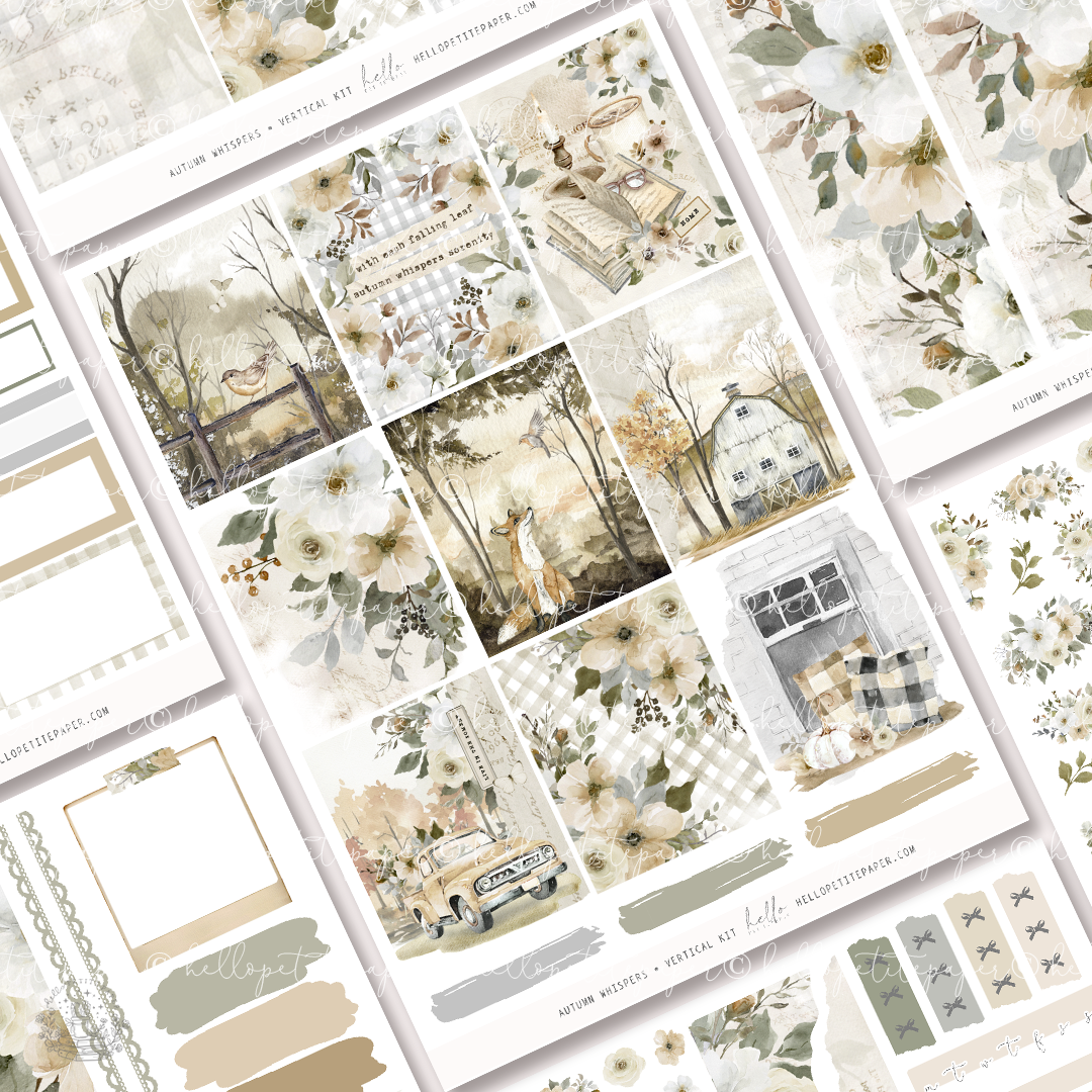 Autumn Whispers   - planner sticker kit (4 sheets or a la carte)