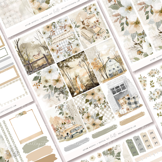 Autumn Whispers   - planner sticker kit (4 sheets or a la carte)
