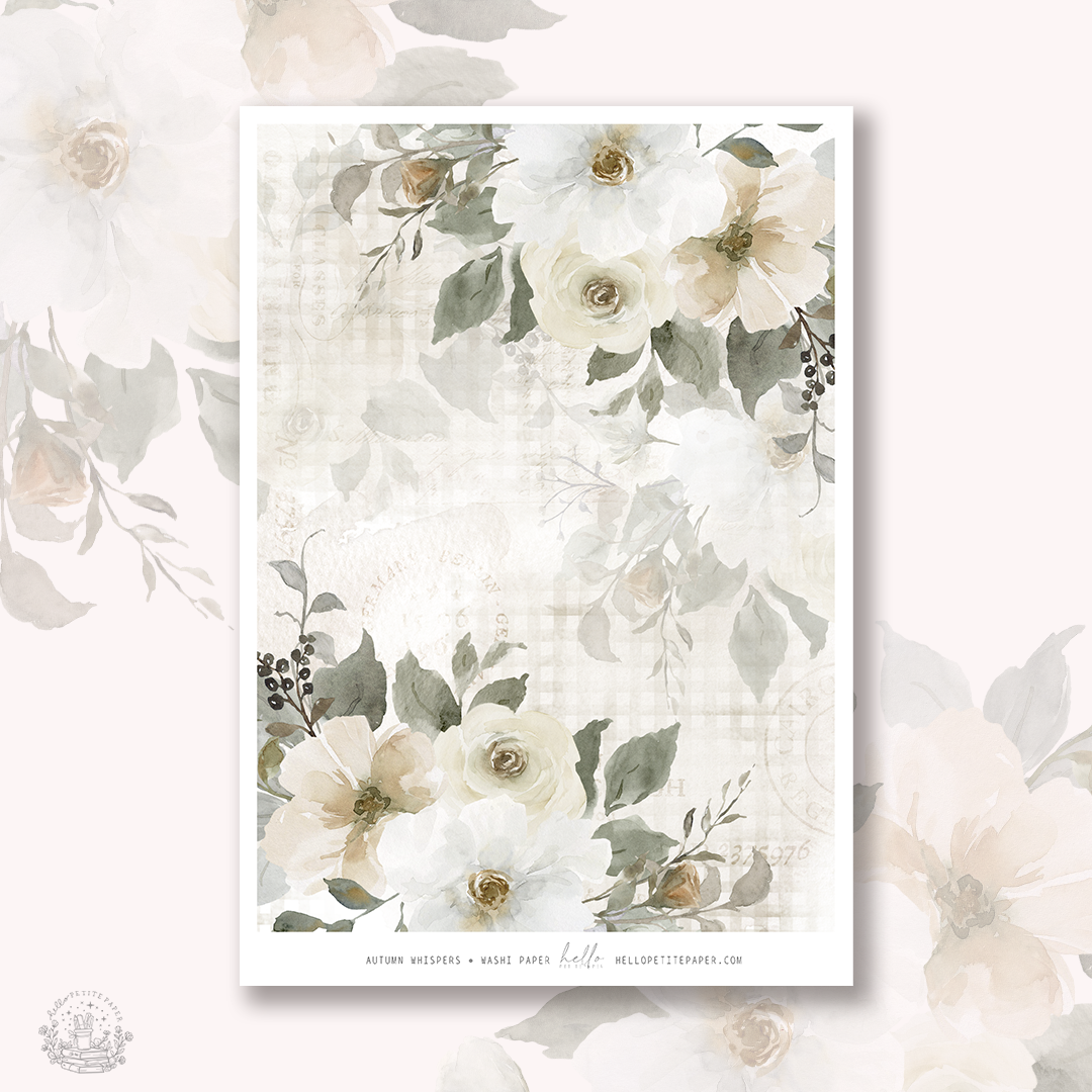 Autumn Whispers | tearable washi sticker  sheet (1 sheet)