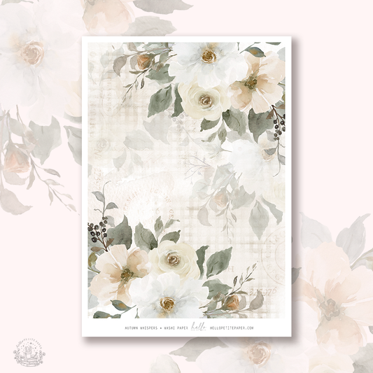 Autumn Whispers | tearable washi sticker  sheet (1 sheet)
