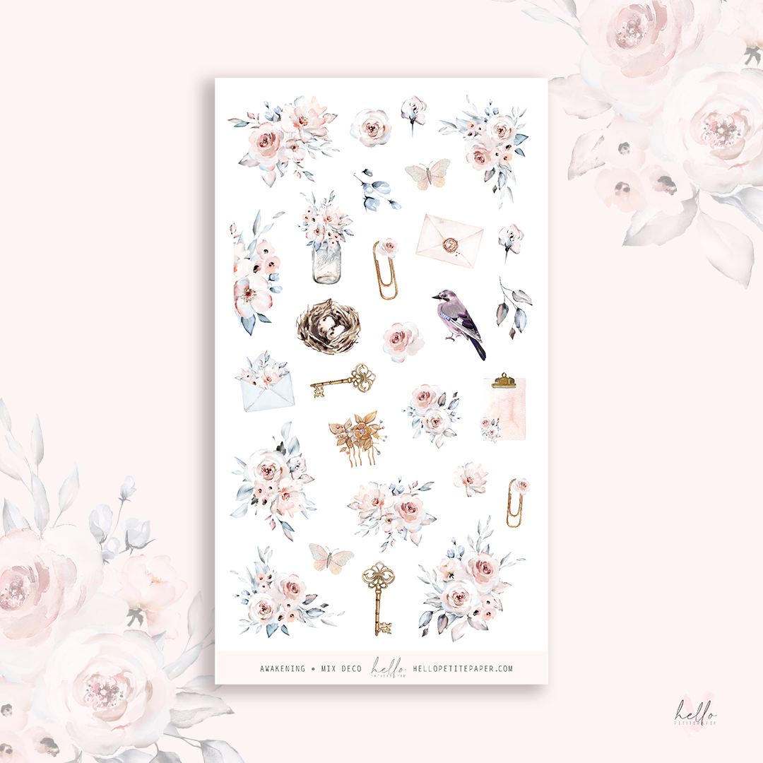 Awakening - MIX deco, planner stickers